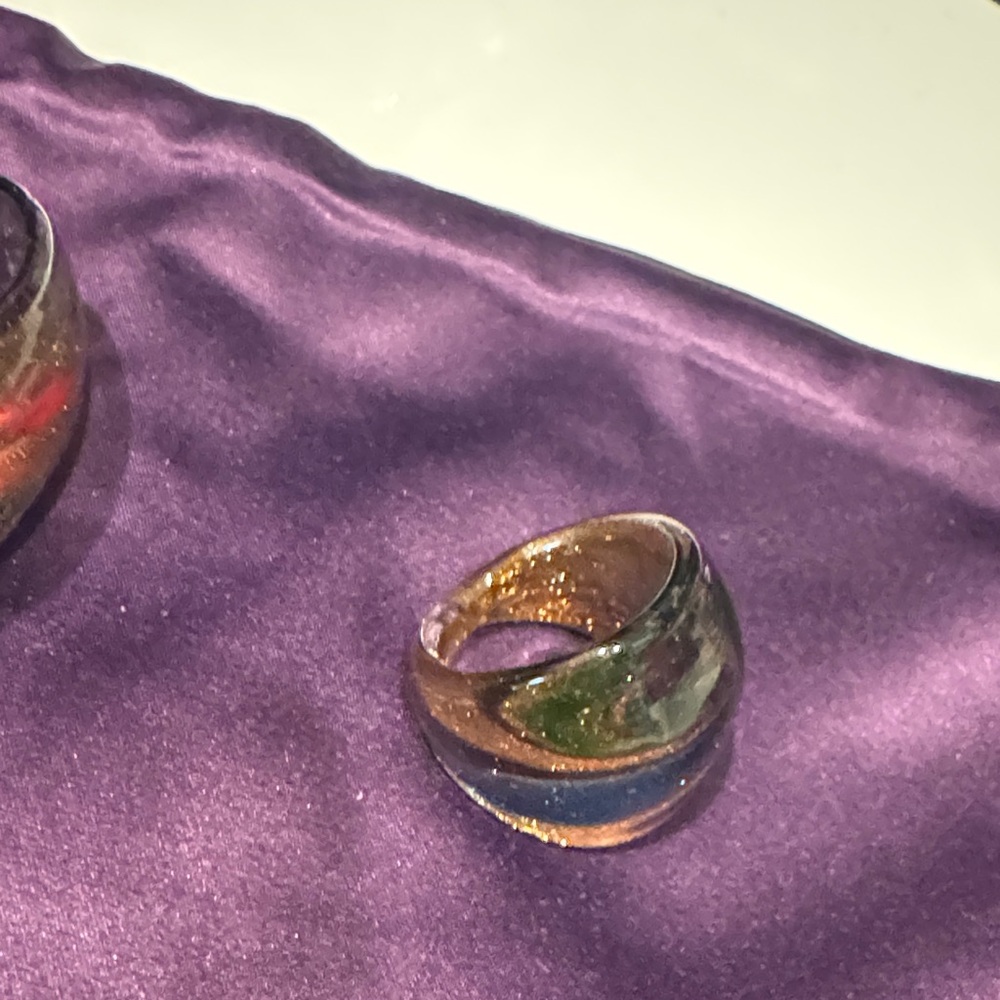 Multicolor Bangle And Ring Set - image 2